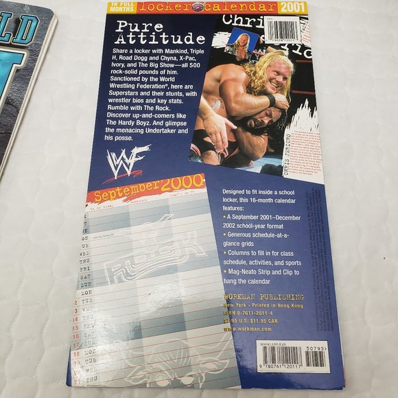 WWE Vintage Stone Cold Steve Austin Notebook and 2001 Locker Calendar - Picture 6 of 11